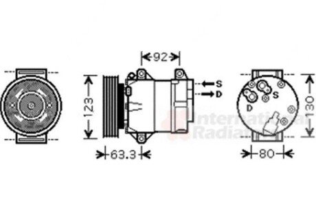Компрессор, кондиционер Van Wezel 4300K369