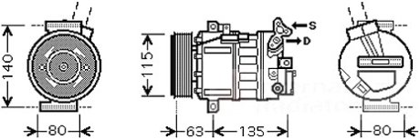 Компрессор кондиционера Van Wezel 4300K486