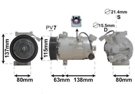 Компрессор, кондиционер Van Wezel 4300K491