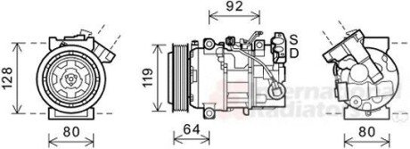 Компрессор, кондиционер Van Wezel 4300K492