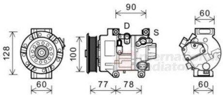 Компрессор, кондиционер Van Wezel 5300K584