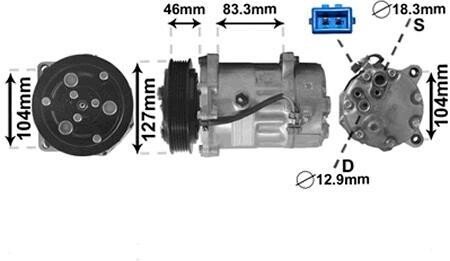 Компрессор, кондиционер Van Wezel 5800K050