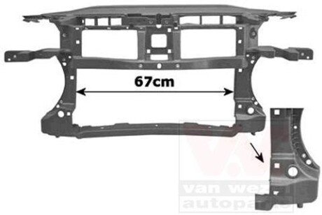 Облицовка передка Van Wezel 5839678