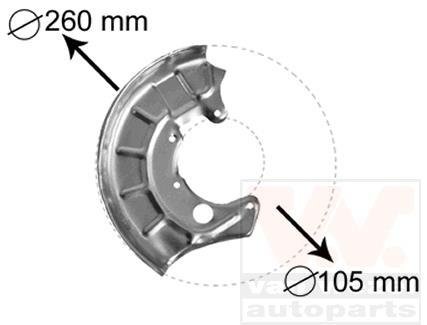 Захист гальмівного диску Van Wezel 5880372