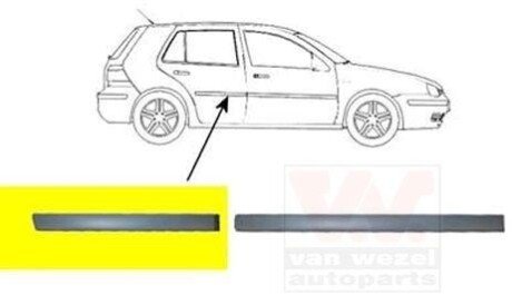 Облицовка / защитная накладка, дверь Van Wezel 5888406