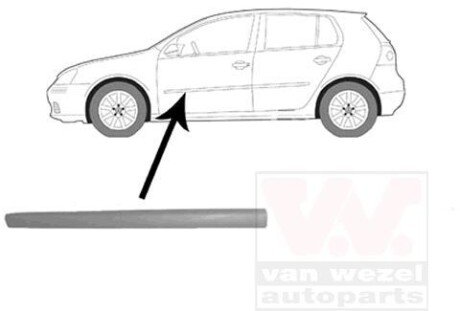 Облицовка / защитная накладка, дверь Van Wezel 5894423