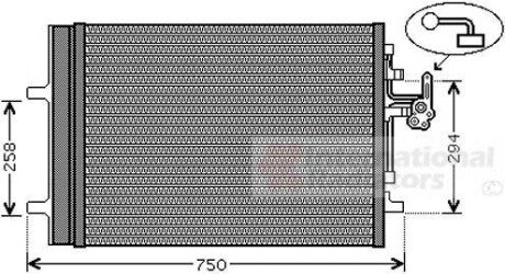 Конденсатор, кондиционер Van Wezel 59005161