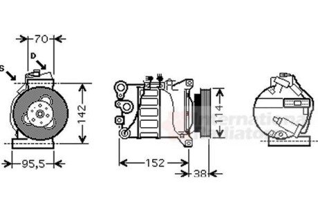 Компрессор, кондиционер Van Wezel 5900K143