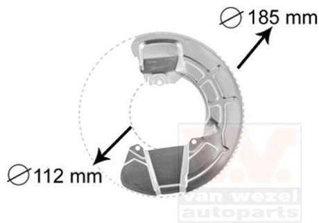 Захист гальмівного диску Van Wezel 5930372