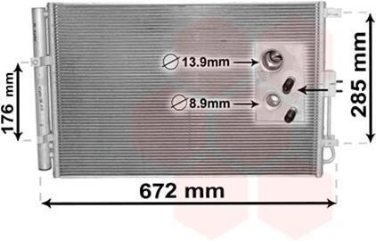 Конденсатор, кондиционер Van Wezel 83005229