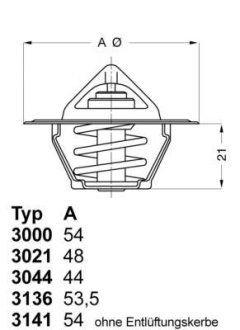 Термостат Chrysler Cirrus Jeep Cherokee WAHLER 300090