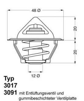 Термостат з прокладкою WAHLER 309192D