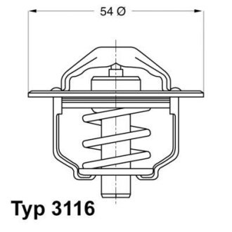 A_Термостат Fiat Lancia Renault - знято з виробництва WAHLER 311682D