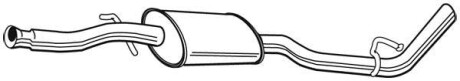Глушник вихлопної системи середній RENAULT KANGOO, KANGOO EXPRESS 1.0/1.2/1.5D 08.97- WALKER 22839