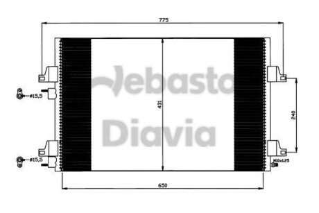 Конденсатор, кондиционер WEBASTO 82D0225639A