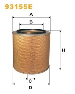 Воздушный фильтр WIX FILTERS 93155E