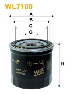 Фільтр масла WIX FILTERS WL7100