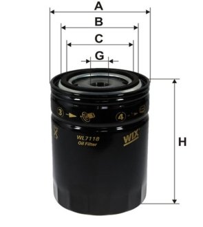 Фільтр масла WIX FILTERS WL7118