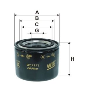 Фільтр оливи WIX FILTERS WL7171