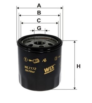 Фильтр масла WIX FILTERS WL7172 (фото 1)