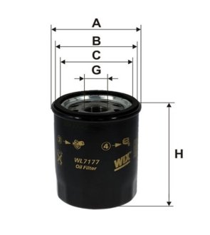 Фильтр масла WIX FILTERS WL7177 (фото 1)