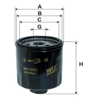 Фильтр масла WIX FILTERS WL7203 (фото 1)