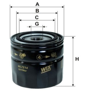 Фильтр масла WIX FILTERS WL7214 (фото 1)