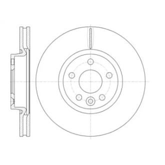 Диск тормозной передний (кратно 2) (Remsa) Ford Mondeo IV Galaxy S-max 07> / RR Evogue, Discovery sport WOKING D61019.10 (фото 1)