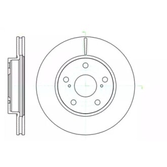 Гальмівний диск пер. Corolla/Auris 08-18 WOKING D61122.10