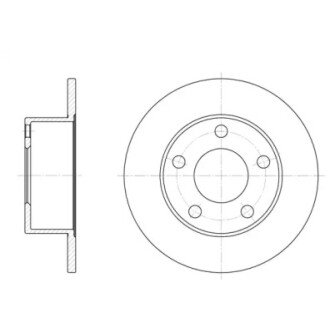 Диск тормозной задний (кратно 2) (Remsa) VW Passat B5, B5,5 / Audi 100 A6 I II / Superb I WOKING D6123.00