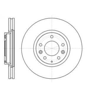 Диск тормозной передний (кратно 2) (Remsa) Mazda CX-7 I CX-9 I WOKING D61236.10