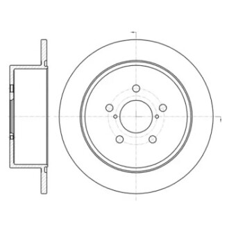 Гальмівний диск задн. Legacy/Liberty/Outback 03-09 WOKING D61300.00