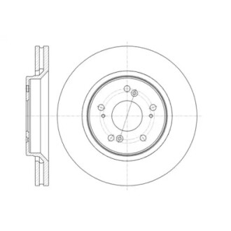 Диск тормозной передний (кратно 2) (Remsa) Honda CR-V III IV WOKING D61358.10