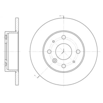 Гальмівний диск (передній) DAIHATSU CHARADE /GEELY СK 1.0-1.5 89- WOKING D6363.00