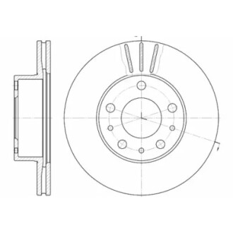 Диск тормозной передний (кратно 2) (Remsa) PSA Jumper Boxer 06> 11> WOKING D6476.10