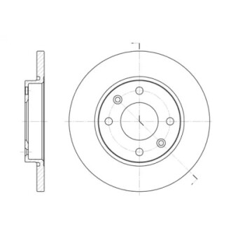 Гальмівний диск перед. Peugeot 206/306/Xsara 97- (247x13) WOKING D6535.00