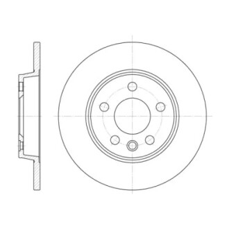 Гальмівний диск задн. Transporter (96-03) WOKING D6558.00