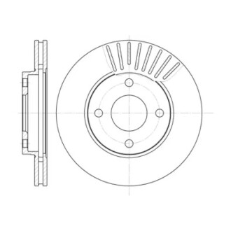 Диск тормозной передний (кратно 2) (Remsa) Ford Fiesta Fusion 02>08 / Focus I (D6575.10) WOKING D657510