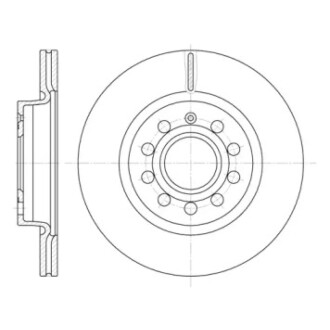 Диск тормозной передний (кратно 2) (Remsa) VAG Octavia II Yeti / Golf V VI Caddy III Jetta III IV WOKING D6647.10