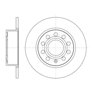 Диск тормозной задний (кратно 2) (Remsa) VAG Octavia II III Yeti / Golf V VI Caddy III Jetta IV Passat B5,5 WOKING D6649.00 (фото 1)