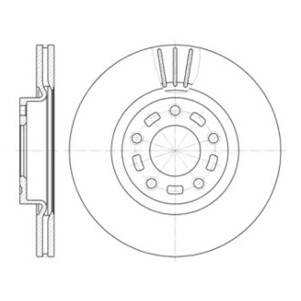 Диск тормозной передний (кратно 2) (Remsa) Mazda 3 I II 2,0i / Mazda 5 I II (D6672.10) WOKING D667210