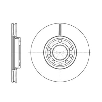 Гальмівний диск перед. Vectra C/Signum 02- (285x25) (вент.) WOKING D6689.10