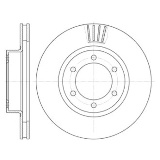 Гальмівний диск перед. 4 Runner/Land Cruiser (01-10) WOKING D6706.10 (фото 1)