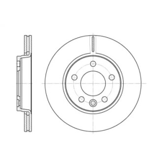 Диск тормозной задний (кратно 2) (Remsa) VW T5 T6 WOKING D6707.10 (фото 1)