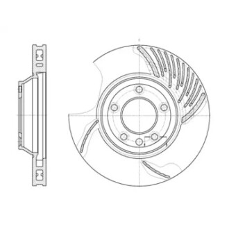 Диск тормозной передний левый (Remsa) Porsche Cayenne I II (D6769.10) WOKING D676910