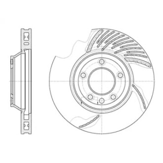 Диск тормозной передний правый (Remsa) Porsche Cayenne I II (D6769.11) WOKING D676911