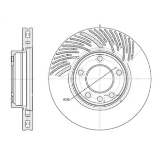 Диск тормозной передний левый (Remsa) Porsche Cayenne I / VW Touareg I II (D6773.10) WOKING D677310