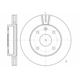 Гальмівний диск перед. Lacetti 05- (256x24) WOKING D6959.10