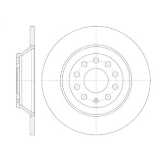 Гальмівний диск задн. A6 (04-11) WOKING D6969.00