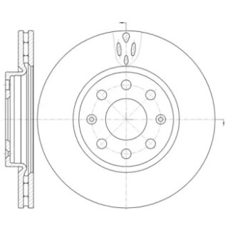 Диск тормозной передний (кратно 2) (Remsa) Opel Corsa D E / Punto 08> 13> WOKING D6981.10